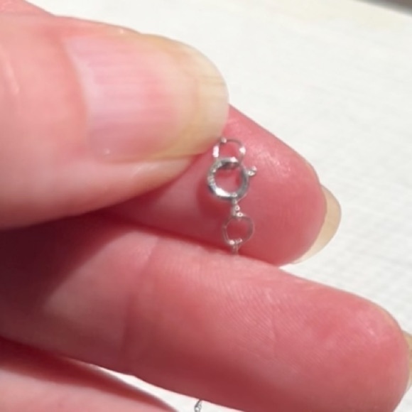 10K White Gold Oval Aquamarine Diamond Accent Pendant Necklace - Picture 7 of 8